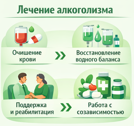 лечение алкоголизма в Красном Куте этапы